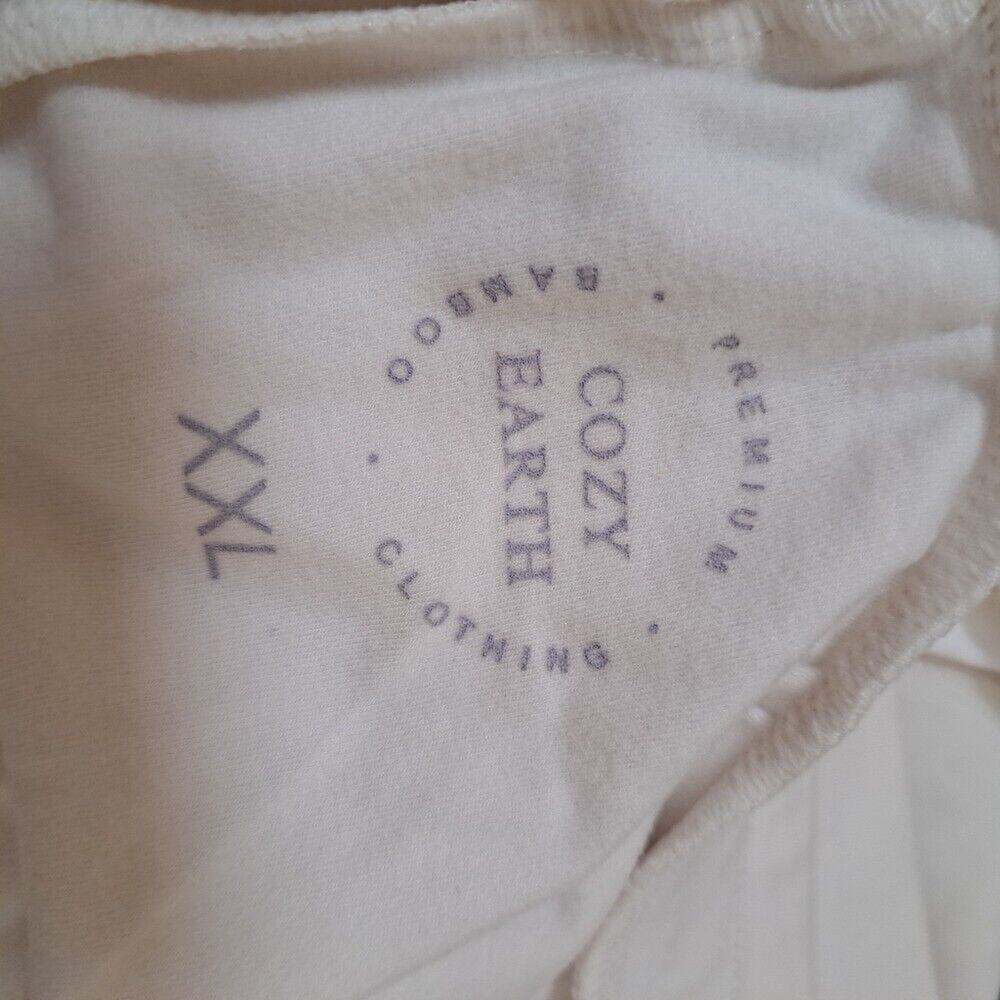Cozy Earth White Cream Elastic Waist Bamboo Jogger Pajama Pants‎ Size 2XL - Picture 5 of 6